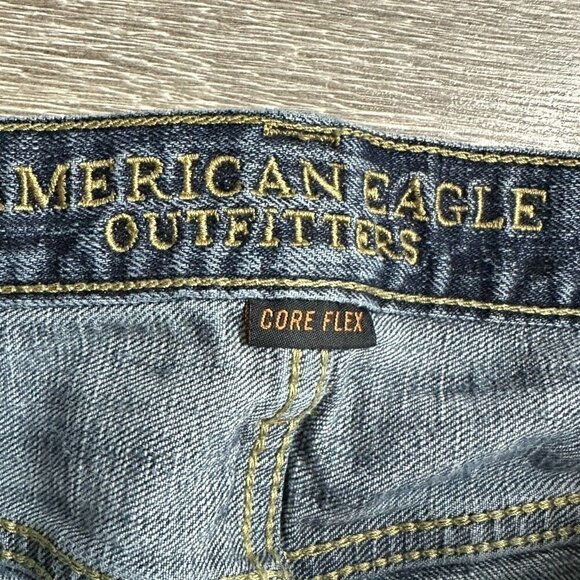 American Eagle Jeans Mens Size 29x32  Core Flex Skinny Distressed Medium - Picture 5 of 7